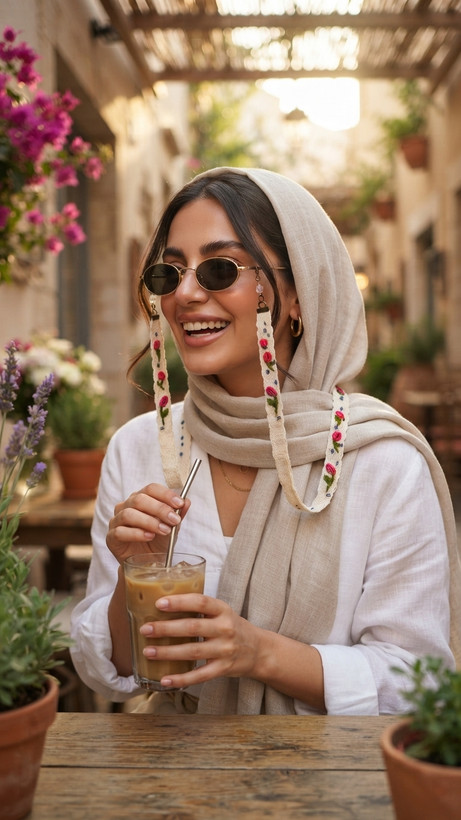 بند عینک طرح لاله شیک وخاص