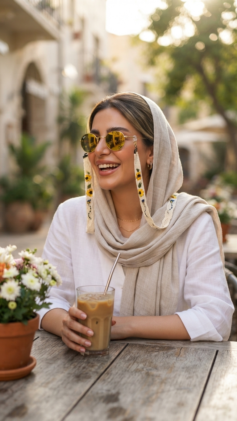 بند عینک طرح افتاب گردان تابستانی