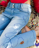 شلوار بوتکات ابی یخی مدل هلیاس مارک zara
