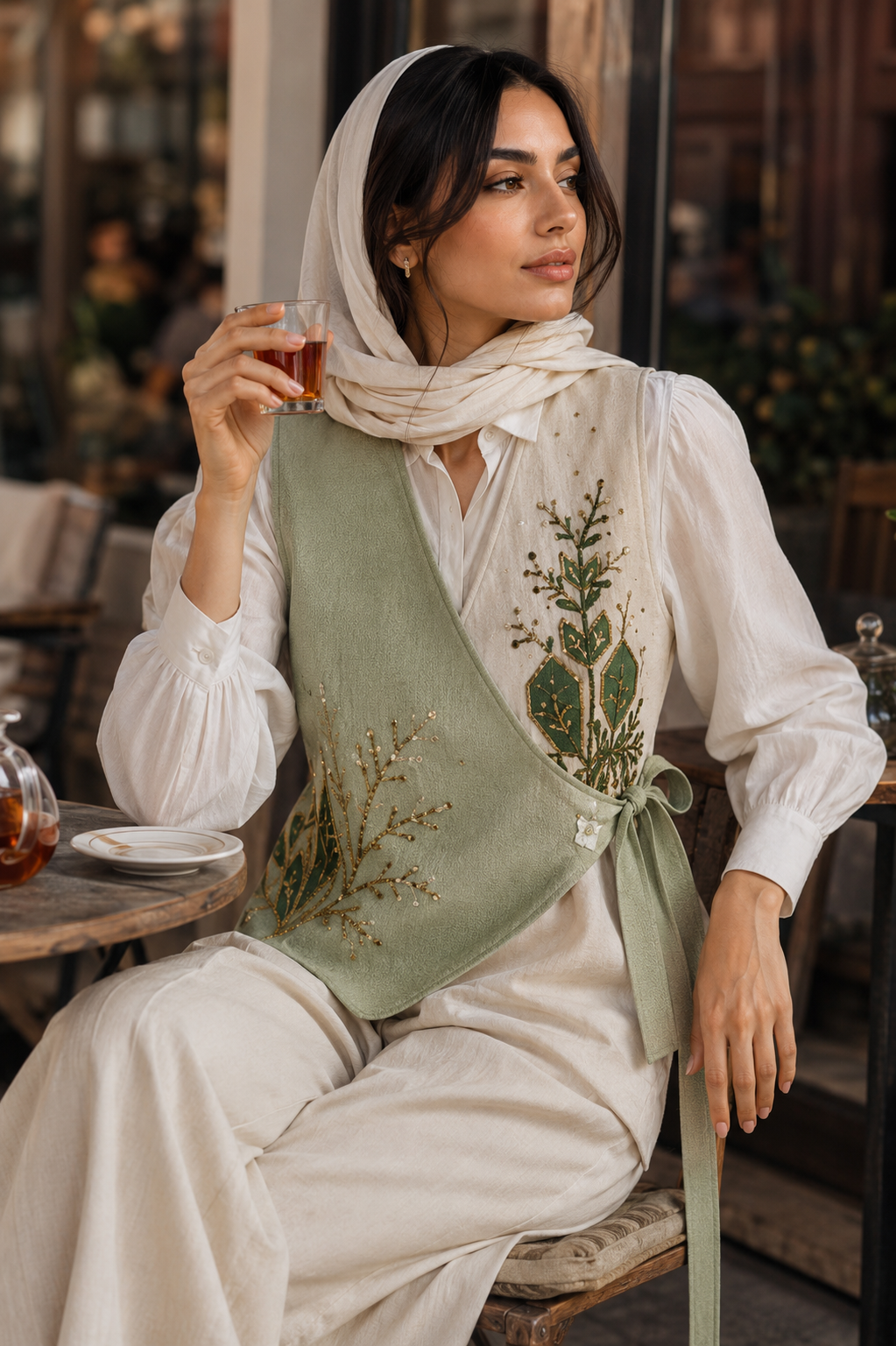 جلیقه گلدوزی خاص طرح سرو