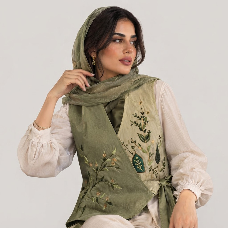 جلیقه گلدوزی خاص طرح سرو